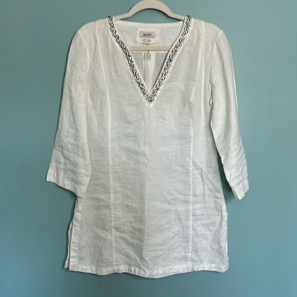 Marvin Linen Rhinestone Tunic - Picture 1 of 8